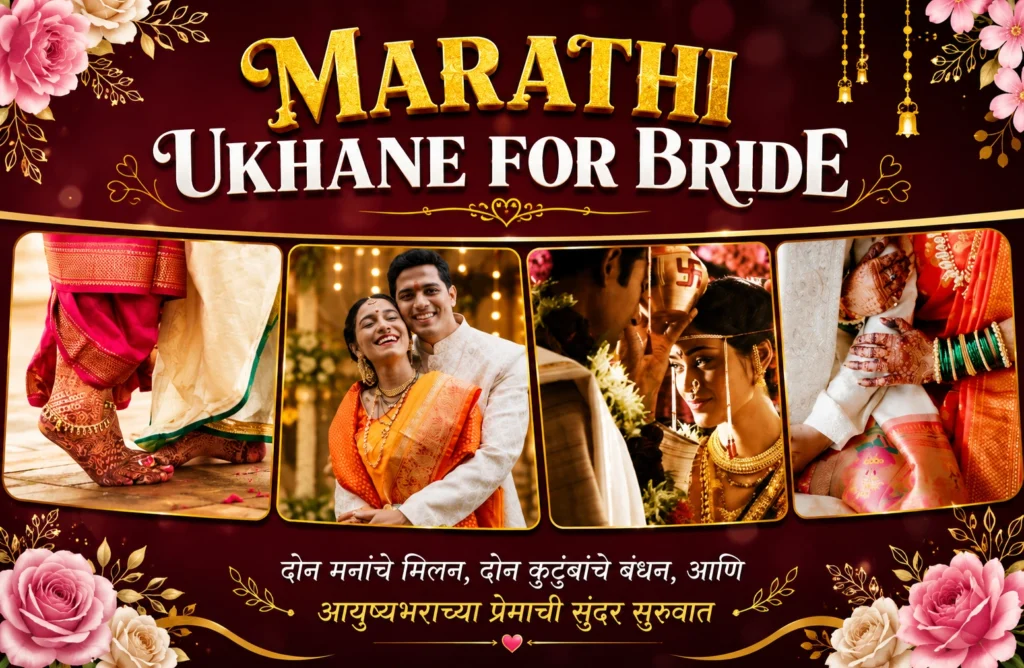 Marathi Ukhane for Bride: नवरीसाठी 50+ सुंदर आणि हटके मराठी उखाणे – Suvichar Frame Marathi Ukhane for Bride