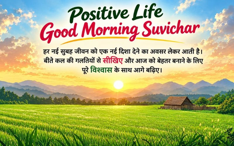 Positive Life Good Morning Suvichar: 75+ Best प्रेरणादायक और सकारात्मक विचार Positive Life Good Morning Suvichar