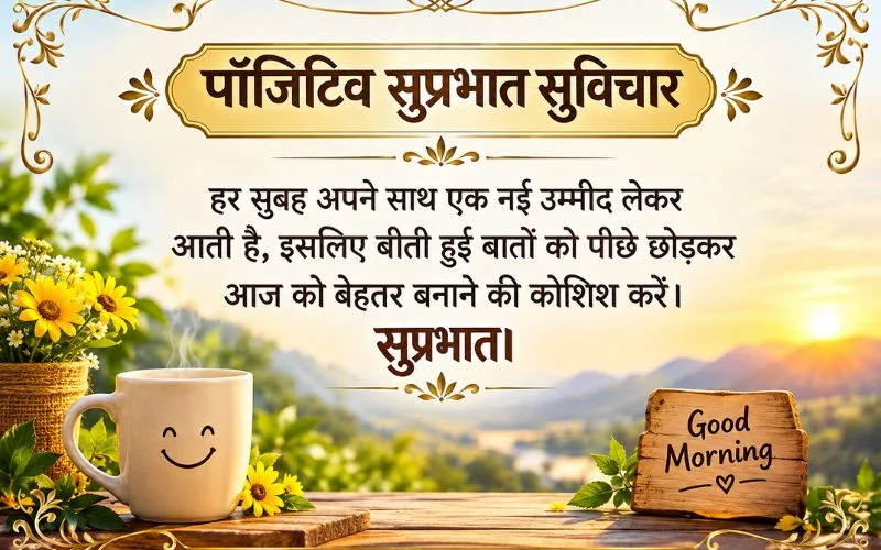 पॉजिटिव सुप्रभात सुविचार: 75+ Best प्रेरणादायक और सकारात्मक सुविचार पॉजिटिव सुप्रभात सुविचार