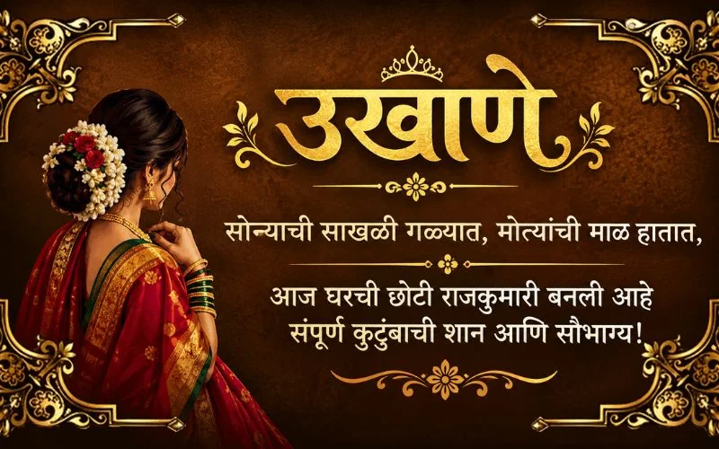 Ukhane in Marathi for Bride: 75+Best नववधूसाठी सुंदर, नवीन आणि Long Marathi Ukhane Ukhane in Marathi for Bride