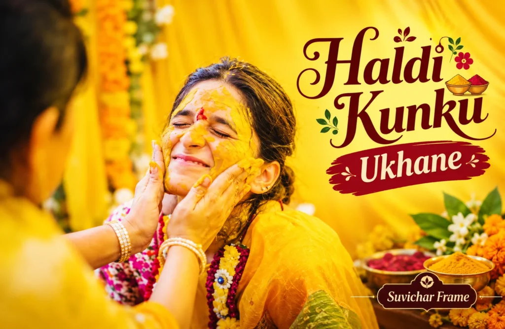 270+ Best Haldi Kunku Ukhane in Marathi – हळदी कुंकू उखाणे | Suvichar Frame Haldi Kunku Ukhane