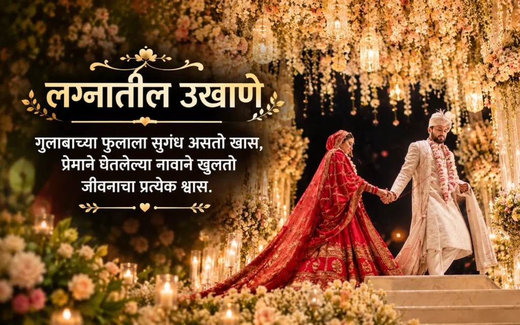 लग्नातील उखाणे: 120+ Best सुंदर, रोमँटिक आणि खास मराठी उखाणे | Suvichar Frame